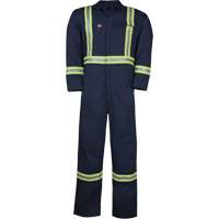 Combinaison non doubl&eacute;e Westex UltraSoft, Taille Grand (grande taille), Bleu marine, 12,4 cal/cm2 SPOC Demo