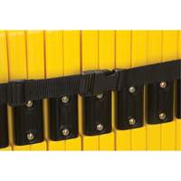 Barri&egrave;re mobile portative, 40" h x 13' lo, Jaune SPOC Demo