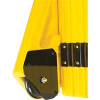 Barri&egrave;re mobile portative, 40" h x 13' lo, Jaune SPOC Demo