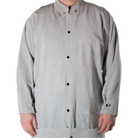 Cowhide Split Leather Welding Jacket, Leather, Small, Grey SPOC Demo