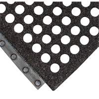Tapis antifatigue 24/Seven Locksafe, Nid d'abeilles, 3' x 3' x 5/8", Noir, Caoutchouc naturel SPOC Demo