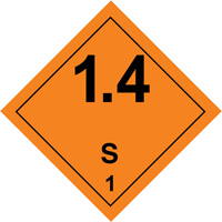 Hazardous Material Handling Labels, 4" L x 4" W, Black on Orange SPOC Demo