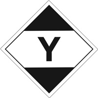 "Y" Limited Quantity Air Shipping Labels, 4" L x 4" W, Black on White SPOC Demo