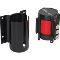 Wall Mount Barrier with Magnetic Tape, Steel, Screw Mount, 12', Red Tape SPOC Demo