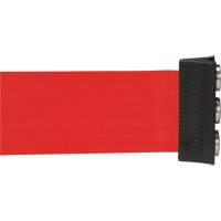 Wall Mount Barrier with Magnetic Tape, Steel, Screw Mount, 12', Red Tape SPOC Demo