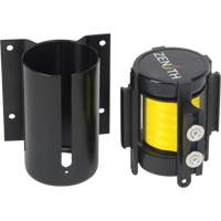Barri&egrave;re &agrave; fixation murale avec ruban magn&eacute;tique, Acier, Fixation par vis, 7', Ruban Jaune SPOC Demo