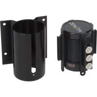 Barri&egrave;re &agrave; fixation murale avec ruban magn&eacute;tique, Acier, Fixation par vis, 12', Ruban Noir SPOC Demo