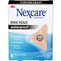 Nexcare Max-Hold Waterproof Bandages, Hand/Heel, 3-1/2", Plastic, Sterile SPOC Demo
