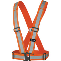 5591 Bretelle de s&eacute;curit&eacute; de ajustable, Orange haute visibilit&eacute;, Couleur r&eacute;fl&eacute;chissante Argent, Taille unique SPOC Demo