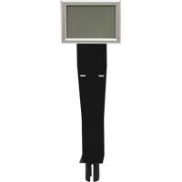 Porte-distributeur/enseigne pour poteaux de barri&egrave;re pour le contr&ocirc;le des foules, Noir SPOC Demo
