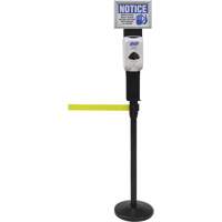 Porte-distributeur/enseigne pour poteaux de barri&egrave;re pour le contr&ocirc;le des foules, Noir SPOC Demo