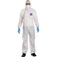 Alphatec Microchem Coveralls with Collar, Large, White, SMS SPOC Demo