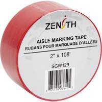 Ruban pour marquage d'all&eacute;es, 2" x 108', PVC, Rouge SPOC Demo