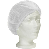 Bonnet bouffant pliss&eacute; Ronco Care, Polypropyl&egrave;ne, 24", Blanc SPOC Demo