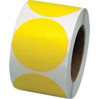 Coloured Marking Dots, Circle, 3" L x 3" W, Yellow, Vinyl SPOC Demo