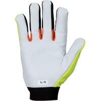ClutchGear&reg; High-Visibility Mechanic's Gloves, Grain Goatskin Palm, Size Medium SPOC Demo