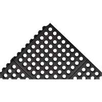 Tapis antifatigue &agrave; imbrication Cushion-Ease 550, &agrave; fentes, 3' x 3' x 3/4", Noir, Caoutchouc SPOC Demo