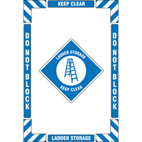 "Ladder Storage" Floor Marking Kit, Adhesive, English with Pictogram SPOC Demo