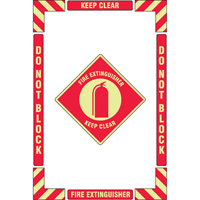 "Fire Extinguisher" Floor Marking Kit, Adhesive, English with Pictogram SPOC Demo