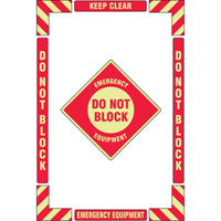 "Emergency Equipment" Floor Marking Kit, Adhesive, English with Pictogram SPOC Demo
