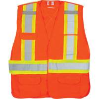 Veste d'arpenteur haute visibilit&eacute; conforme &agrave; la CSA, Orange haute visibilit&eacute;, Moyen, Polyester SPOC Demo