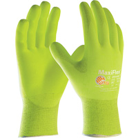 ATG MaxiFlex&reg; Ultimate High Visibility Seamless Gloves, Large, Nitrile Coating, 15 Gauge, Nylon/Elastane Shell SPOC Demo