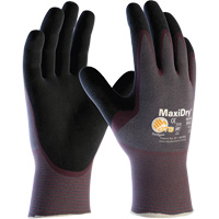 ATG MaxiDry&reg; Ultra Lightweight Seamless Gloves, Large, Nitrile Coating, 15 Gauge, Nylon/Elastane Shell SPOC Demo