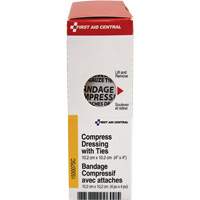 SmartCompliance&reg; Refill Compress Pressure Bandage with Ties, 4" L x 4" W SPOC Demo
