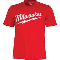 Chandail &agrave; manches courtes tr&egrave;s r&eacute;sistant avec logo Milwaukee, Hommes, Petit, Rouge SPOC Demo