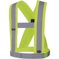 5492 Bretelles de s&eacute;curit&eacute; r&eacute;glable de 4" de large, R&eacute;pond ou surpasse la norme CSA Z96 classe 2 - niveau 2, Jaune lime haute visibilit&eacute;, Couleur r&eacute;fl&eacute;chissante Argent, Taille unique SPOC Demo