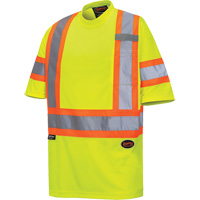 6971 T-shirt de s&eacute;curit&eacute; en il-de-perdrix, Polyester, T-petit, Jaune lime haute visibilit&eacute; SPOC Demo