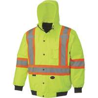 5023 Waterproof 7-in-1 Bomber Jacket, Polyester, High Visibility Lime-Yellow, Small SPOC Demo