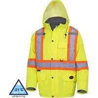 5031 Manteau de s&eacute;curit&eacute; matelass&eacute; imperm&eacute;able, Jaune lime haute visibilit&eacute;, Petit SPOC Demo