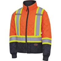 5015 Quilted Freezer Jacket, Polyester, Black/High Visibility Orange, X-Small SPOC Demo