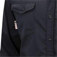 7742 FR-Tech&reg; Flame-Resistant Safety Shirt, Small, Navy Blue SPOC Demo