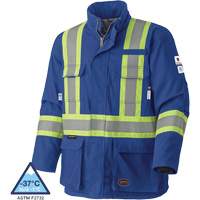 5523 Flame-Resistant Safety Parka, Small, Royal Blue, 58 cal/cm² SPOC Demo