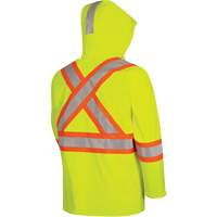 5881 Manteau de pluie ignifuge et protection contre les &eacute;clats d'arc &eacute;lectrique, T-petit, Jaune haute visibilit&eacute;, 10 cal/cm² SPOC Demo