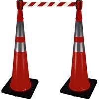 2308 Capuchon pour c&ocirc;ne de signalisation avec ruban de 10' pour barricade SPOC Demo
