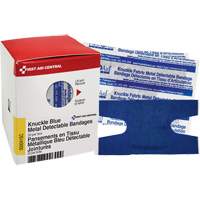 Knuckle Blue Detectable Bandages, Knuckle, Fabric Metal Detectable, Sterile SPOC Demo