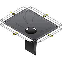 Bac de r&eacute;tention carr&eacute; Ultra-Drain Guard avec orifice de trop-plein, Huile & s&eacute;diments, 16" - 28" lo x 20" - 36" la SPOC Demo