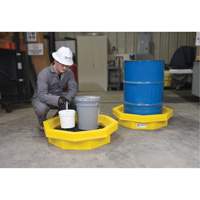 Ultra-Drum Tray avec grille, 32" lo x 32" la x 8,1" h, Cap. de d&eacute;versement 21,1 gal. US SPOC Demo