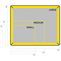 Small Ultra-Filter Pad, 0.8 US gal. Capacity, 2.5' W x 2' L x 3" H, Foam Wall SPOC Demo