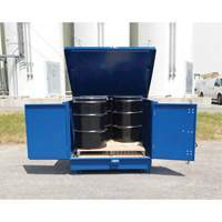 Palette de d&eacute;versement en acier avec couvercle rigide S-4 Ultra, 61" lo x 54,4" la x 52" h, Capacit&eacute; de charge 4700 lb SPOC Demo