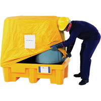 2-Drum Spill Pallet Pullover Cover SPOC Demo