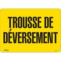"Trousse de d&eacute;versement" Sign, 10" x 14", Plastic, French SPOC Demo