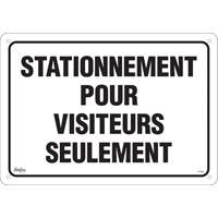 "Stationnement pour visiteurs" Sign, 14" x 20", Aluminum, French SPOC Demo