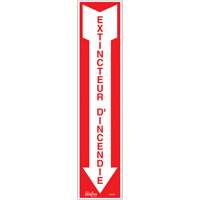 "Extincteur d'incendie" Sign, 4" x 18", Vinyl, French with Pictogram SPOC Demo