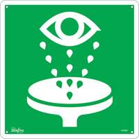 Eye Wash CSA Standard Safety Sign, 12" x 12", Aluminum, Pictogram SPOC Demo