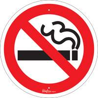 No Smoking CSA Standard Safety Sign, 12" x 12", Aluminum, Pictogram SPOC Demo