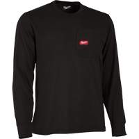 T-shirt &agrave; manches longues avec poches Gridiron, Hommes, Petit, Noir SPOC Demo